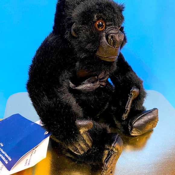 DISNEY STORE NWT VINTAGE 1990s MIGHTY JOE YOUNG BLACK GORILLA BEAN BAG PLUSH - Picture 8 of 9